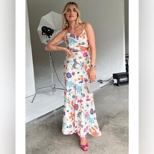 Never fully dressed maxi slip dress ivory lobster Emily midi dress 6